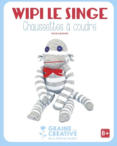 Graine Créative Set zum Annähen von Schuhen, AFFE von GRAINE CREATIVE