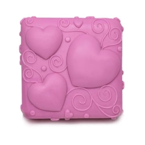 Amore Seifenform aus Silikon mit Herzprägung | Ideal für Hochzeitsdetails | robust und einfach zu bedienen | 6,6 x 6,6 x 3 cm von GRAN VELADA