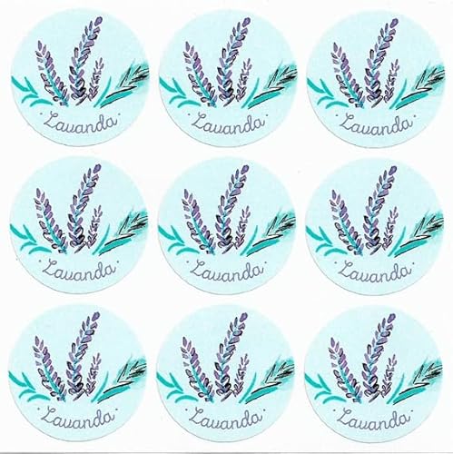 Aufkleber Lavendel Passion, 9 Stück, 3,5 cm, ideal zum Etikettieren von Bastelkosmetik, wasserdicht, rundes Format Aufkleber Lavendel Passion, 9 Stück, 3,5 cm, ideal zum Etikettieren von Bastelkosmetik, wasserdicht, rundes Format von GRAN VELADA