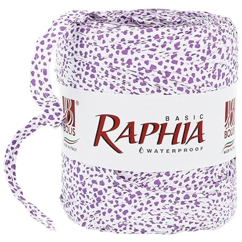Bastband mit Herzen in Violett, ideal zum Verzieren von Geschenken, Rolle mit 10 oder 200 m, robust und leicht zu formen von GRAN VELADA