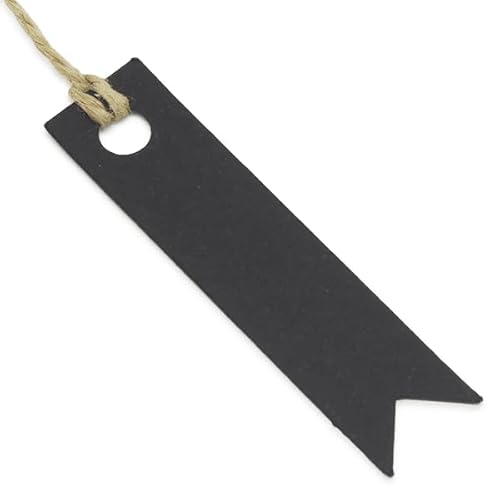 Etiketten aus Karton, länglich, Packung mit 21 Stück, personalisierbar mit Namen, Daten und Sprüchen, inklusive Schnur zur einfachen Befestigung, Maße 1,4 x 6 cm. von GRAN VELADA