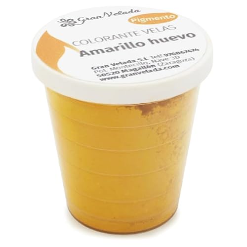 Farbstoff für Kerzen, Eigelb, Pigment in einem, hochergiebige Pulverpigmente für handgefertigte Kerzen, lebendige und langlebige Farben, professionelle Verwendung, 30 ml Farbstoff für Kerzen, Eigelb, Pigment in einem, hochergiebige Pulverpigmente für handgefertigte Kerzen, lebendige und langlebige Farben, professionelle Verwendung, 30 ml von GRAN VELADA