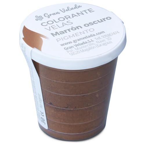 Farbstoff für Kerzen, dunkelbraun, Hochleistungspigment für selbstgemachte Kerzen im Glas und andere Behälter, intensive und stabile Farben, 30 ml von GRAN VELADA
