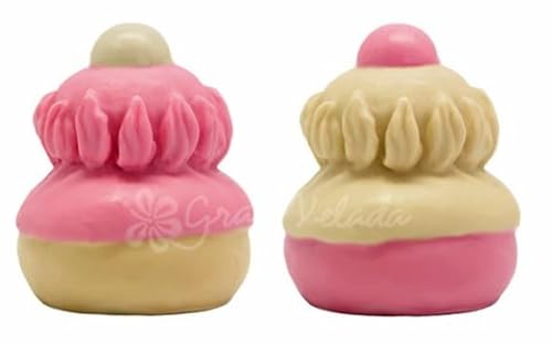 Felisa Silikonform für Seifen in süßer Form, 2 Hohlräume, robust und flexibel, 4,5 x 5,5 x 5 cm, einfach und originell von GRAN VELADA