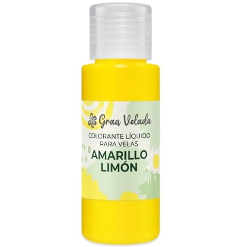 Flüssiger Kerzenfarbstoff in Zitronengelb, konzentriert und kostengünstig, ideal zum Färben von Paraffin, bringt Freude und Vitalität in Ihre Kerzen. | 30 ml von GRAN VELADA