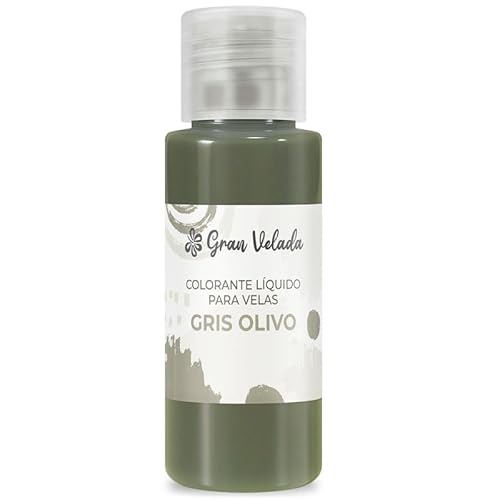 Flüssiger olivgrauer Kerzenfarbstoff | Verleihen Sie Ihren Kreationen Eleganz | Konzentriert und kostengünstig | verschiedene Formate erhältlich | 30 ml von GRAN VELADA