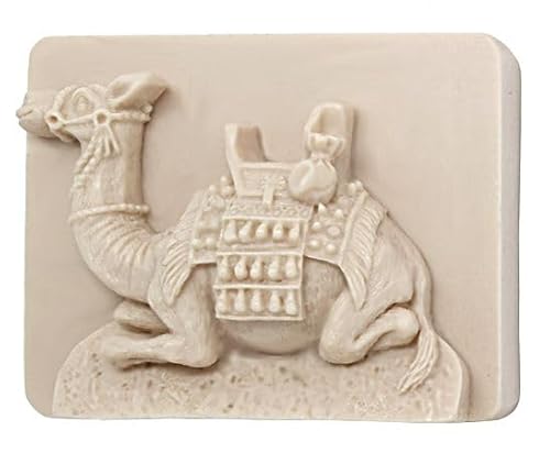 Form Sahara Kamel, antihaftbeschichtet und flexibel, aus Silikon, für Seifen und Basteln, 8 x 6 x 2,8 cm, inklusive Reliefdetails von GRAN VELADA