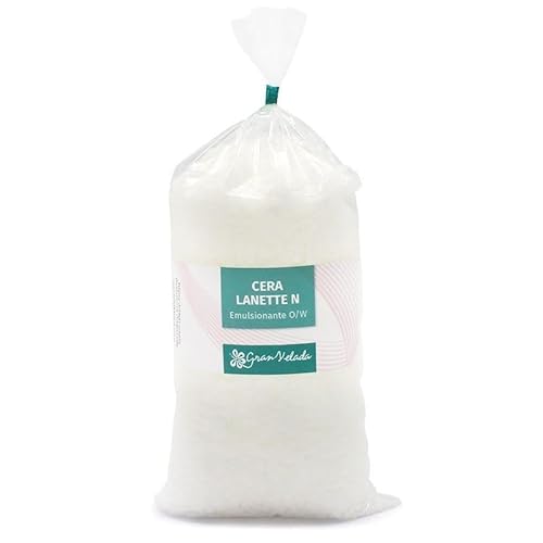 GRAN VELADA Lanette N Wachsemulgator für homogene Cremes. Selbstemulgierende O/W-Basis, ideal zur Herstellung von Cremes, Salben und Salben. Inhaltsstoffe: Cetearylalkohol und Natriumcetearylsulfat. von GRAN VELADA
