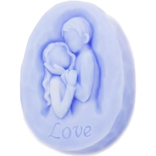 Geliebte Silikonform für Seifen und Bastelarbeiten | Paar in Reliefform mit dem Wort "Love" | robust und flexibel | ideal als Hochzeitsgeschenk von GRAN VELADA