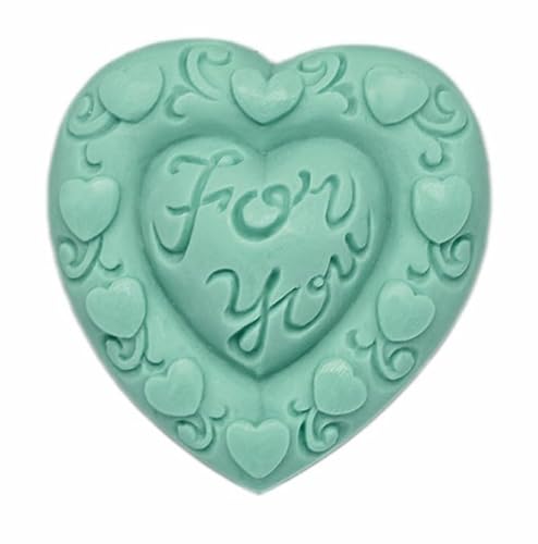 Herzform For You aus Silikon zur Seifenherstellung, antihaftbeschichtet und flexibel, ideal für die Herstellung personalisierter Seifen, machen Sie Ihre eigenen Kreationen von GRAN VELADA