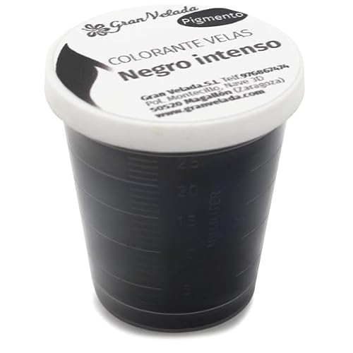 Intensives schwarzes Pigmentpulver für selbstgemachte Kerzen, Pigment für Kerzen, keine Migration oder Verschlechterung, hohe Leistung, professionelle Verwendung, 30 ml von GRAN VELADA