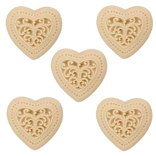 Magische Herzform aus Silikon, 5/10 Mulden, ideal für Seifen und Bastelarbeiten, robust, antihaftbeschichtet und flexibel, 4,5 x 4,5 x 1,4 cm. von GRAN VELADA