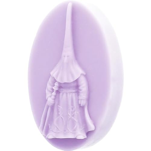 Ovale Silikonform für Seifen, 4,5 x 7,5 cm, robust und flexibel, einfach zu bedienen, ideal für Bastelarbeiten und Dekoration mit Kappe- und Stock-Figur, inklusive Anleitung (evtl. nicht in deutscher von GRAN VELADA