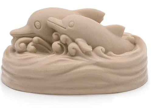 Ovale Silikonform für Seifen mit Delfin-Design, 5,6 x 8,3 x 4 cm, robust und antihaftbeschichtet, nachhaltige Kunst zu Hause von GRAN VELADA