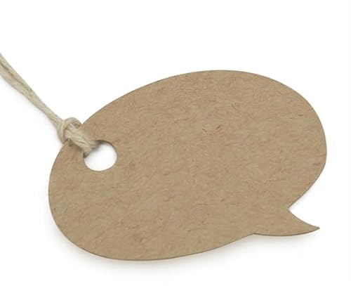 Packung mit 10 Etiketten aus farbigem Karton, personalisierbar, mit Kordel, ideal für Details und Dekoration, 5,5 x 3,5 cm von GRAN VELADA