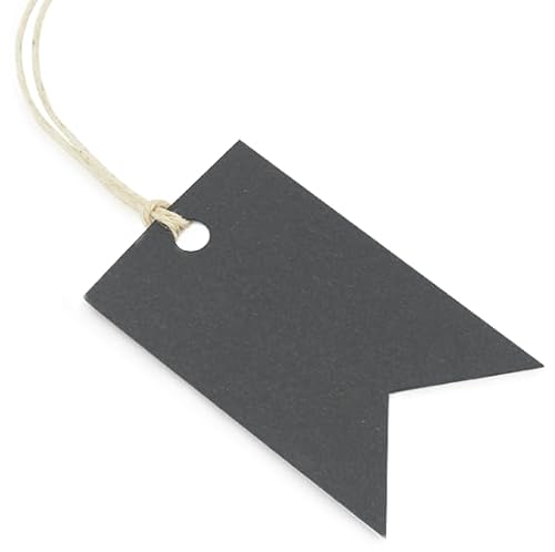Packung mit 12 großen Etiketten aus Karton | verschiedene Farben | personalisierte Geschenke mit Schnur | einfaches Schreiben | wirtschaftlich | 3,7 x 6 cm von GRAN VELADA