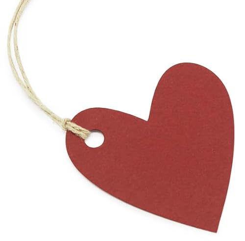 Packung mit 18 Etiketten aus Karton mit Herzen, verschiedene Farben, personalisierbar mit Namen, Daten oder Sätzen, inklusive Schnur zum Aufhängen, 5,3 x 4,9 cm, ideale personalisierte Geschenke von GRAN VELADA