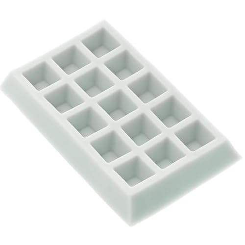 Quadratische Silikonform für Bastelarbeiten und Seifen, originelle Waffelform, robust und antihaftbeschichtet, wiederverwendbar und langlebig, 12 x 7,7 x 1,5 cm von GRAN VELADA