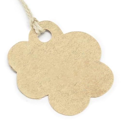 Set mit 9 Etiketten aus Karton in Wolkenform | Geschenke und Details personalisieren | inklusive Schnur zum Aufhängen | 4 x 5,2 cm von GRAN VELADA