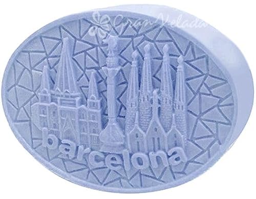 Silikonform Barcelona für Seifen und Basteln, robust, antihaftbeschichtet und flexibel, Nachbildung von Sehenswürdigkeiten in der Stadt, einfaches Basteln, 7,5 x 5,4 x 2 cm, 75 g von GRAN VELADA