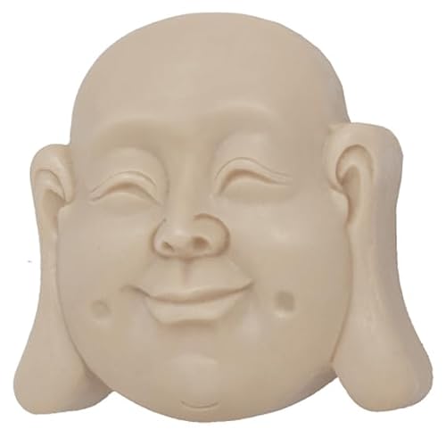Silikonform "Glücklicher Buddha", 7 x 7,2 x 3 cm, ideal für Seifen und Bastelarbeiten, robust, antihaftbeschichtet und flexibel, einfach zu verwenden von GRAN VELADA