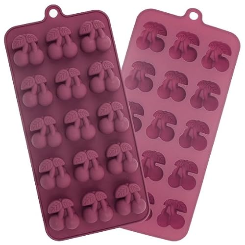 Silikonform für Bastelarbeiten, Kirschen, 15 Stück, 2,5 x 2,8 x 1 cm, Ofen und Gefrierschrank, antihaftbeschichtet und leicht zu entformen, für Seifen, Kerzen und mehr Silikonform für Bastelarbeiten, Kirschen, 15 Stück, 2,5 x 2,8 x 1 cm, Ofen und Gefrierschrank, antihaftbeschichtet und leicht zu entformen, für Seifen, Kerzen und mehr von GRAN VELADA