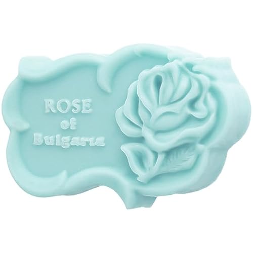 Silikonform für Seifen, Bulgarische Rose, geprägt, 5,3 x 8 x 2,5 cm, robust, antihaftbeschichtet und flexibel, einfaches Basteln, Rose of Bulgarien von GRAN VELADA