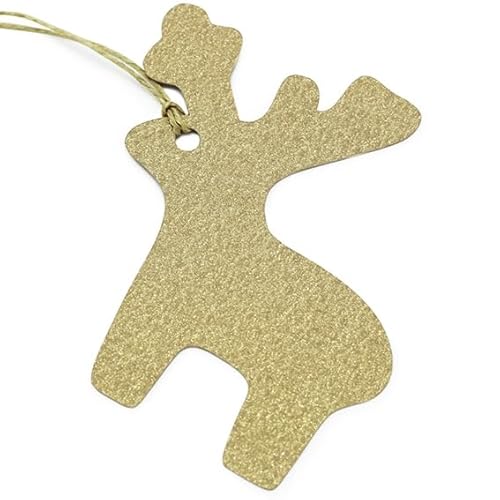 Weihnachtsetiketten, 6 Stück, aus Karton, zum Dekorieren und Beschriften von Geschenken. Silhouette in den Maßen 4 x 6,7 cm. von GRAN VELADA