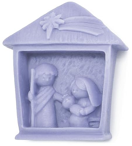 Weihnachtskrippenform aus Silikon, detailliert und realistisch, 2 Stück, robust und flexibel, Maße 8,3 x 7,5 x 2,5 cm. von GRAN VELADA