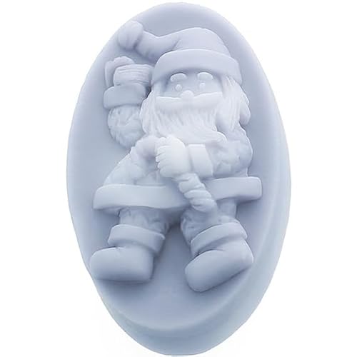 Weihnachtsmannform für Seife, Weihnachts-Pillen mit lustiger Prägung, robust und antihaftbeschichtet, 2 Stück, Maße 4,5 x 7,5 x 1,5 cm von GRAN VELADA