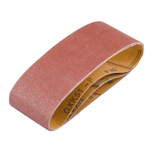 GRAPHITE Schleifbänder, Schleifband Set 3 x Korn P40/60/80/100/120 für Bandschleifer Schleifmaschine, Zum Schleifen, Feilen, Schärfen und Entrosten (3 Stück) von GRAPHITE