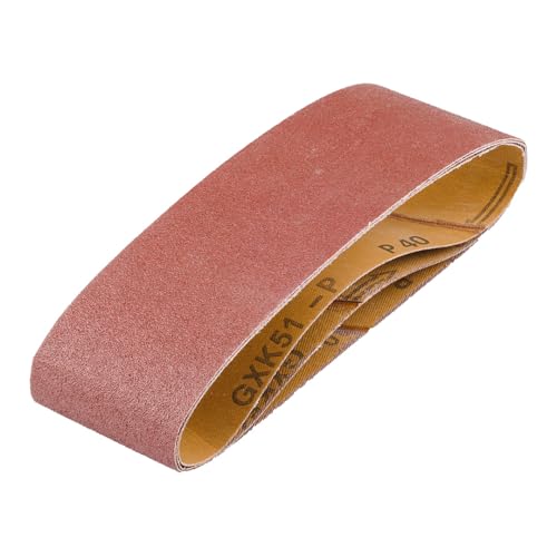 GRAPHITE Schleifbänder, Schleifband Set 3 x Korn P40/60/80/100/120 für Bandschleifer Schleifmaschine, Zum Schleifen, Feilen, Schärfen und Entrosten (3 Stück) von GRAPHITE