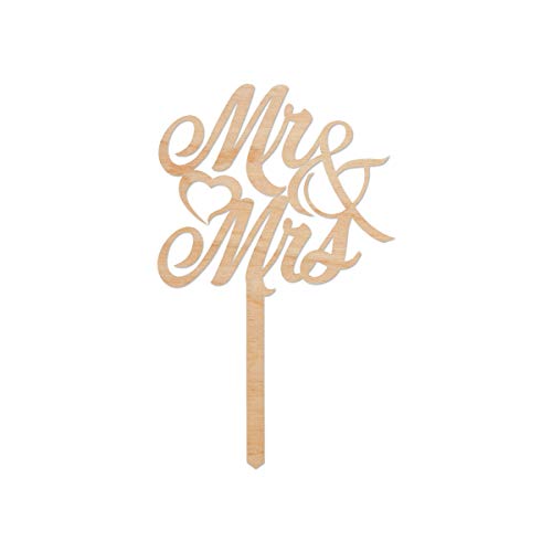 GRAVURZEILE Cake Topper Mr & Mrs - Tortenstecker Kuchenaufsätze aus Holz - Kuchendekoration für die Hochzeitstorte - Kuchen & Torten Dekoration GRAVURZEILE Cake Topper Mr & Mrs - Tortenstecker Kuchenaufsätze aus Holz - Kuchendekoration für die Hochzeitstorte - Kuchen & Torten Dekoration von GRAVURZEILE