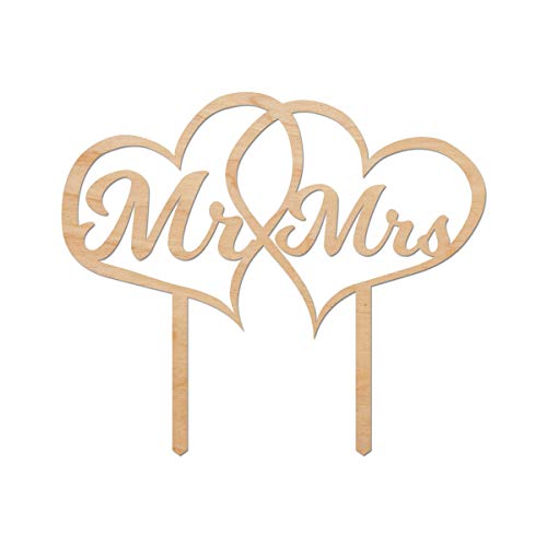 GRAVURZEILE Cake Topper Mr & Mrs in Herzen - Tortenstecker Kuchenaufsätze aus Holz - Kuchendekoration für die Hochzeitstorte - Kuchen & Torten Dekoration GRAVURZEILE Cake Topper Mr & Mrs in Herzen - Tortenstecker Kuchenaufsätze aus Holz - Kuchendekoration für die Hochzeitstorte - Kuchen & Torten Dekoration von GRAVURZEILE