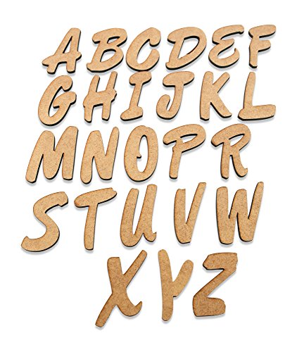 GRAVURZEILE Holzbuchstaben Gesamtes Alphabet zum Lernen Spielen & Dekorieren 26 TLG. von GRAVURZEILE