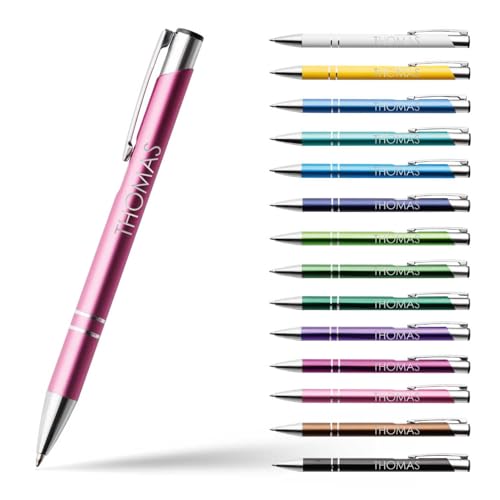 GRAVURZEILE Kugelschreiber mit Gravur - Personalisiert mit Wunschtext - Alluminiumstift mit Lasergravur & Druckfunktion - Geschenk für Büro, Schule & Alltag - Farbe: Rosa 25er Set GRAVURZEILE Kugelschreiber mit Gravur - Personalisiert mit Wunschtext - Alluminiumstift mit Lasergravur & Druckfunktion - Geschenk für Büro, Schule & Alltag - Farbe: Rosa 25er Set von GRAVURZEILE