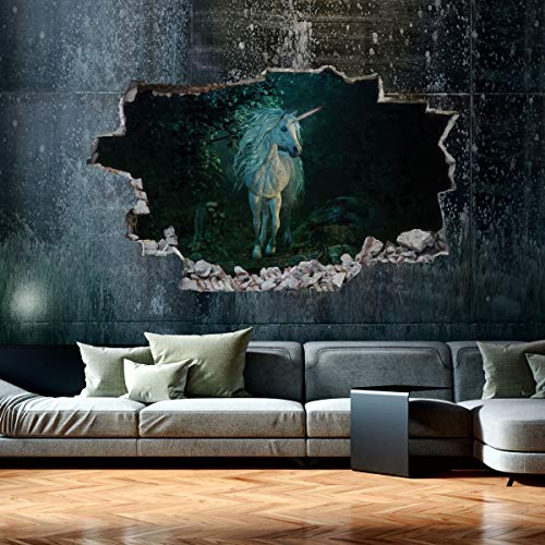 GRAVURZEILE Wandtattoo Kinderzimmer im Einhorn Design - Wandsticker Wandaufkleber - 3D Wanddurchbruch & Deko - Größe ca. 115 x 70 cm Farbe Einhorn V2 GRAVURZEILE Wandtattoo Kinderzimmer im Einhorn Design - Wandsticker Wandaufkleber - 3D Wanddurchbruch & Deko - Größe ca. 115 x 70 cm Farbe Einhorn V2 von GRAVURZEILE