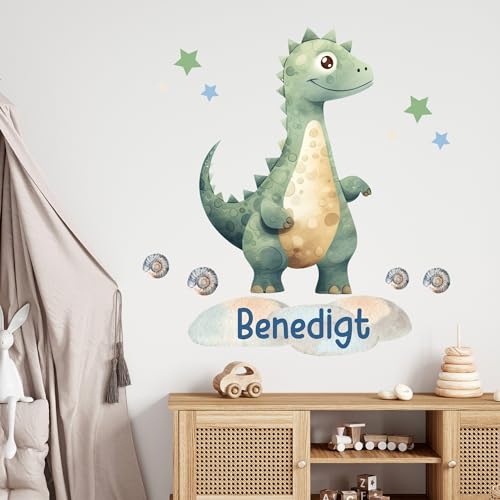 GRAZDesign Dinosaurier Wandtattoo Dino mit Namen personalisiert Kinderzimmer Junge Wandaufkleber Babyzimmer selbstklebend 145x100cm GRAZDesign Dinosaurier Wandtattoo Dino mit Namen personalisiert Kinderzimmer Junge Wandaufkleber Babyzimmer selbstklebend 145x100cm von GRAZDesign