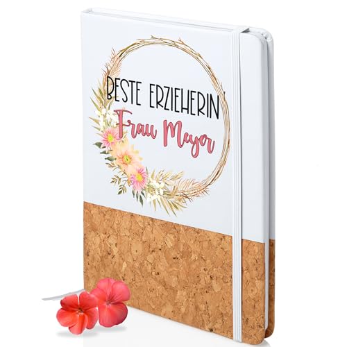 GRAZDesign Notizbuch Beste Erzieherin mit Namen - Skizzenbuch A5 - Geschenk Weihnachten, Abschied, Dankeschön von GRAZDesign
