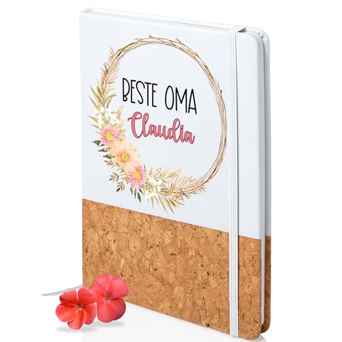 GRAZDesign Notizbuch Beste Oma mit Namen - Skizzenbuch A5 - Geschenk Weihnachten, Abschied, Dankeschön von GRAZDesign