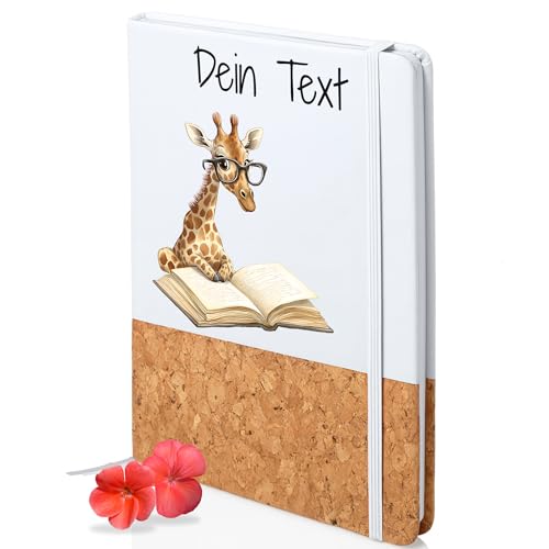 GRAZDesign Personalisiertes Notizbuch mit Giraffe und Korkeinband - Namen hinzufügen DINA 5 unliniert als Geschenk GRAZDesign Personalisiertes Notizbuch mit Giraffe und Korkeinband - Namen hinzufügen DINA 5 unliniert als Geschenk von GRAZDesign