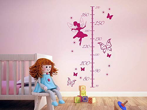 GRAZDesign Wandsticker Babyzimmer Deko Messlatte Kind Maßband, Wachstumsmesser Kinderzimmer Feen und Elfen, Wandtattoo Mädchen / 100x57cm / 070 schwarz GRAZDesign Wandsticker Babyzimmer Deko Messlatte Kind Maßband, Wachstumsmesser Kinderzimmer Feen und Elfen, Wandtattoo Mädchen / 100x57cm / 070 schwarz von GRAZDesign