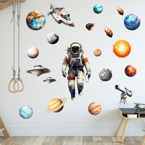 GRAZDesign Wandtattoo Astronaut Weltall Mond Deko COOL, Wandsticker Kinderzimmer Junge Planeten GRAZDesign Wandtattoo Astronaut Weltall Mond Deko COOL, Wandsticker Kinderzimmer Junge Planeten von GRAZDesign