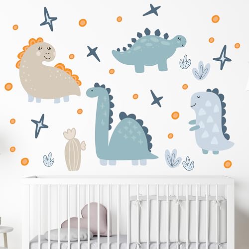 GRAZDesign Wandtattoo Dino Set Kinderzimmer für Jungen und Mädchen, Wandsticker Dinosaurier Babyzimmer - 100x57cm GRAZDesign Wandtattoo Dino Set Kinderzimmer für Jungen und Mädchen, Wandsticker Dinosaurier Babyzimmer - 100x57cm von GRAZDesign