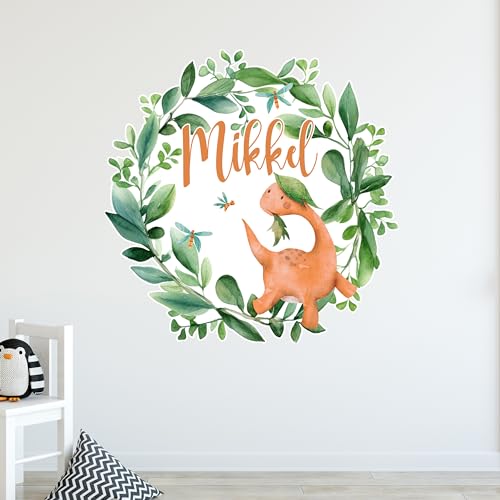 GRAZDesign Wandtattoo Dinosaurier Dino mit Namen Kinderzimmer Babyzimmer Jungen, Wandaufkleber personalisiert - 57x57cm GRAZDesign Wandtattoo Dinosaurier Dino mit Namen Kinderzimmer Babyzimmer Jungen, Wandaufkleber personalisiert - 57x57cm von GRAZDesign