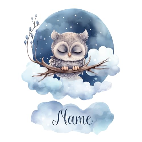 GRAZDesign Wandtattoo Eule mit Namen personalisiert für Babyzimmer Kinderzimmer für Jungen und Mädchen, über Bettchen - 72x57cm GRAZDesign Wandtattoo Eule mit Namen personalisiert für Babyzimmer Kinderzimmer für Jungen und Mädchen, über Bettchen - 72x57cm von GRAZDesign