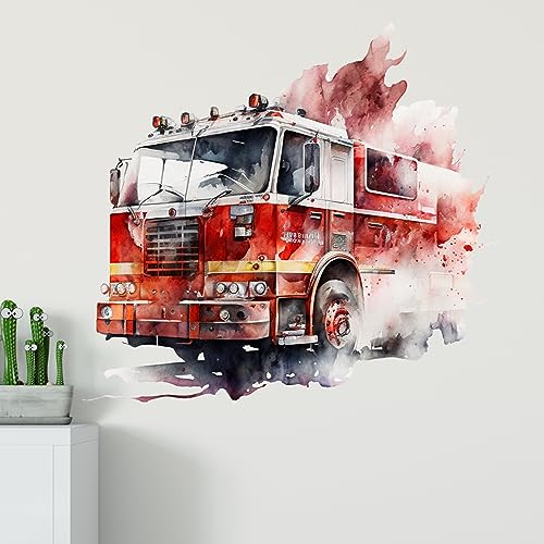 GRAZDesign Wandtattoo Feuerwehr Kinderzimmer Junge, Wand Aufkleber Tattoo Kinder Auto, Feuerwehrauto Wandaufkleber für Jungenzimmer & Teenager 43x40cm GRAZDesign Wandtattoo Feuerwehr Kinderzimmer Junge, Wand Aufkleber Tattoo Kinder Auto, Feuerwehrauto Wandaufkleber für Jungenzimmer & Teenager 43x40cm von GRAZDesign