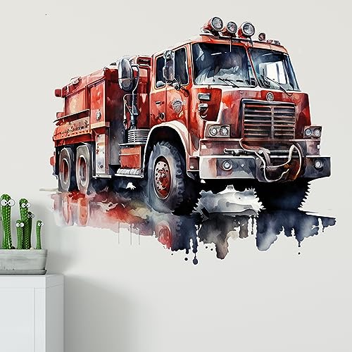 GRAZDesign Wandtattoo Feuerwehr Kinderzimmer Junge, Wand Aufkleber Tattoo Kinder Auto, Feuerwehrauto Wandaufkleber für Jungenzimmer & Teenager 67x57cm GRAZDesign Wandtattoo Feuerwehr Kinderzimmer Junge, Wand Aufkleber Tattoo Kinder Auto, Feuerwehrauto Wandaufkleber für Jungenzimmer & Teenager 67x57cm von GRAZDesign