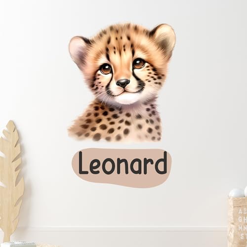 GRAZDesign Wandtattoo Gepard mit Name personalisiert Kinderzimmer Deko Jungen und Mädchen - Wandaufkleber selbstklebend - Babyzimmer Safari - 45x30cm GRAZDesign Wandtattoo Gepard mit Name personalisiert Kinderzimmer Deko Jungen und Mädchen - Wandaufkleber selbstklebend - Babyzimmer Safari - 45x30cm von GRAZDesign