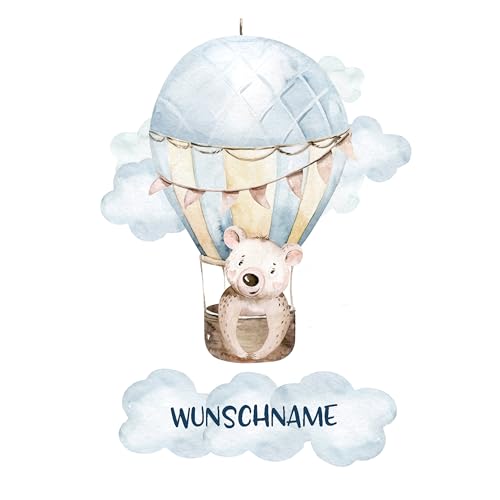 GRAZDesign Wandtattoo Heißluftballon Kinderzimmer, Babyzimmer, mit Namen personalisiert, Deko für Jungen und Mädchen - 43x30cm GRAZDesign Wandtattoo Heißluftballon Kinderzimmer, Babyzimmer, mit Namen personalisiert, Deko für Jungen und Mädchen - 43x30cm von GRAZDesign